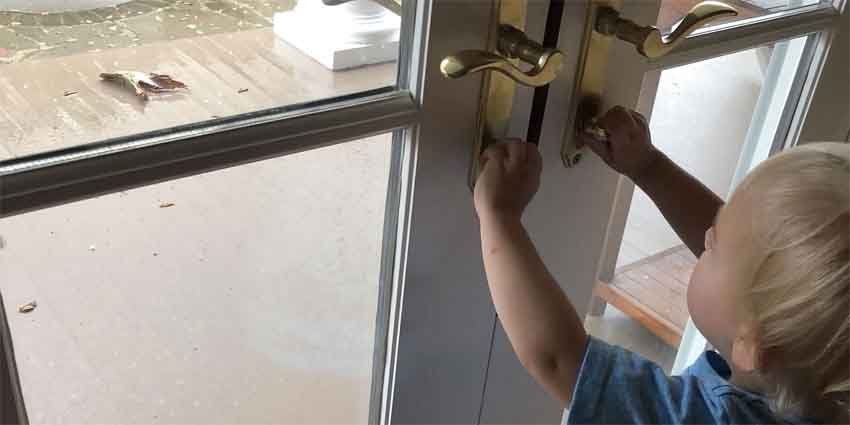 opening a door