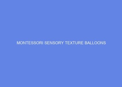 montessori sensory texture balloons 33567