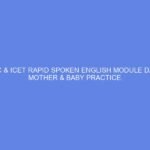 NCDC & ICET Rapid Spoken English Module Day 28: Mother & Baby Practice.