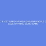 NCDC & ICET Rapid Spoken English Module Day 9: Same Rhyming Word Game
