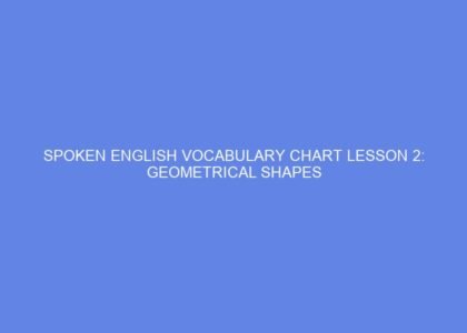 spoken english vocabulary chart lesson 2 geometrical shapes 46051