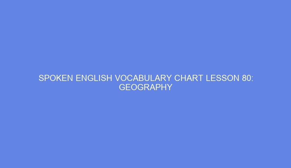 spoken english vocabulary chart lesson 80 geography 41051