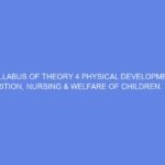 SYLLABUS OF THEORY 4 PHYSICAL DEVELOPMENT, NUTRITION, NURSING & WELFARE OF CHILDREN. Unit 1 NUTRITION DAY 1-3