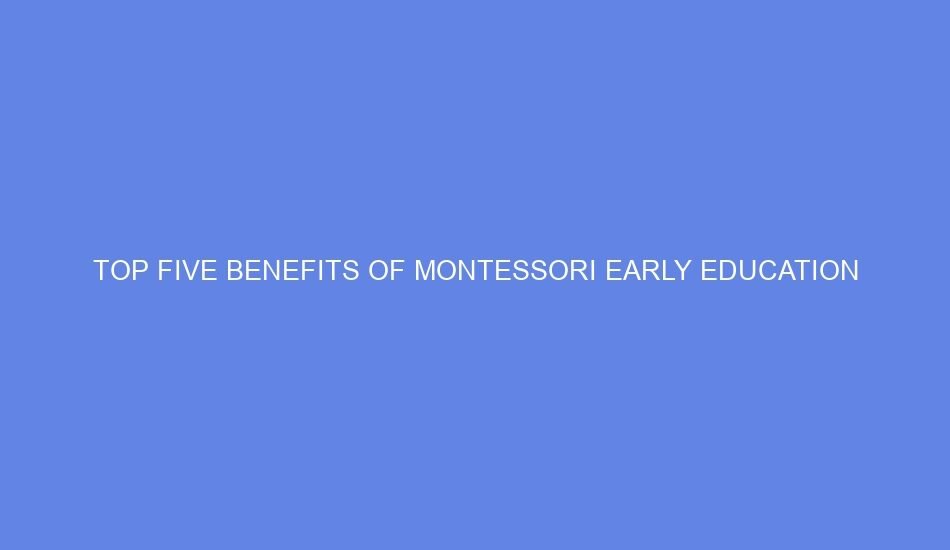 top five benefits of montessori early education 56916