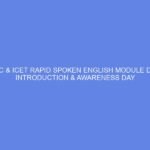 NCDC & ICET Rapid Spoken English Module Day 1: Introduction & Awareness Day