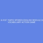 NCDC & ICET Rapid Spoken English Module Day 13: Vocabulary Action Game