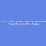 NCDC & ICET Rapid Spoken English Module Day 21: Favourites Talking Puzzle