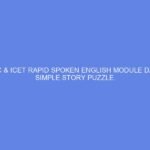 NCDC & ICET Rapid Spoken English Module Day 27: Simple Story Puzzle.