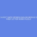 NCDC & ICET Rapid Spoken English Module Day 3: First Letter Word Puzzle