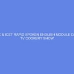 NCDC & ICET Rapid Spoken English Module Day 31: TV Cookery Show