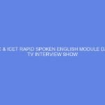 NCDC & ICET Rapid Spoken English Module Day 33: TV Interview Show