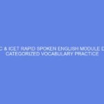 NCDC & ICET Rapid Spoken English Module Day 6: Categorized Vocabulary Practice